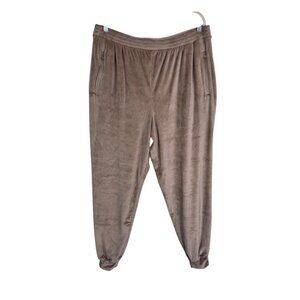 Skims velour‎ brown jogger size 2X pull on lounge comfort cozy